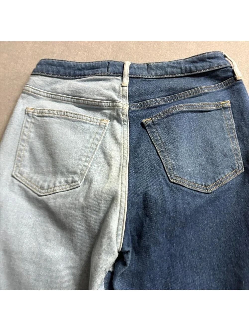 Hollister Colorblock Patchwork Jeans Womens 9S W29 L25 Ultra High Rise Straight